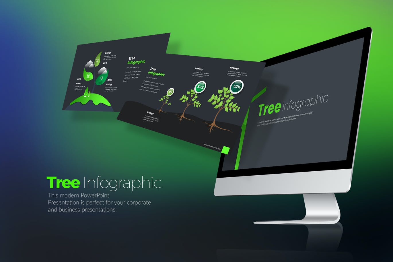 树状信息图表演示文稿PPT模板 Tree Infographic PowerPoint Presentation_51PPT模板 国外幻灯片 ...