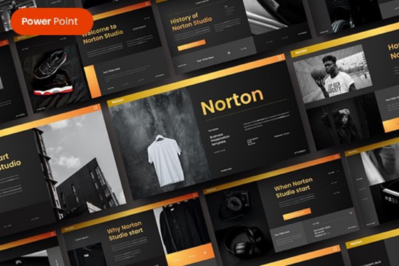 高端深色商业主题 PowerPoint 模板 Norton – Business PowerPoint Template_51PPT模板 国外 ...