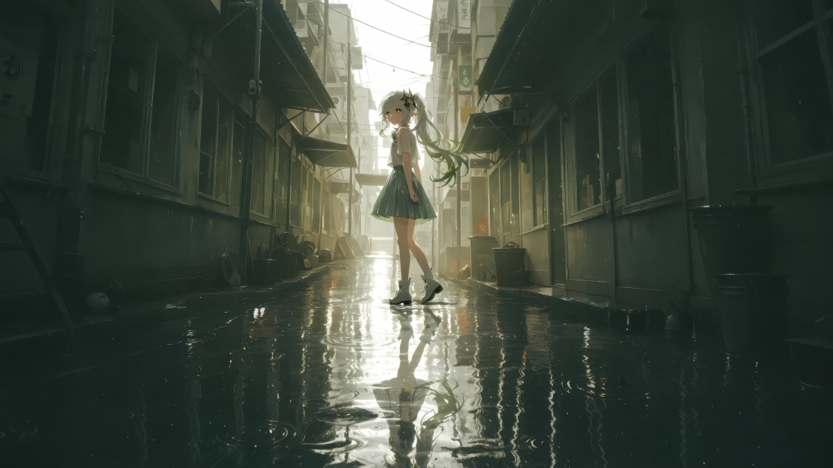 原神 纳西妲 雨后街道 4K壁纸 