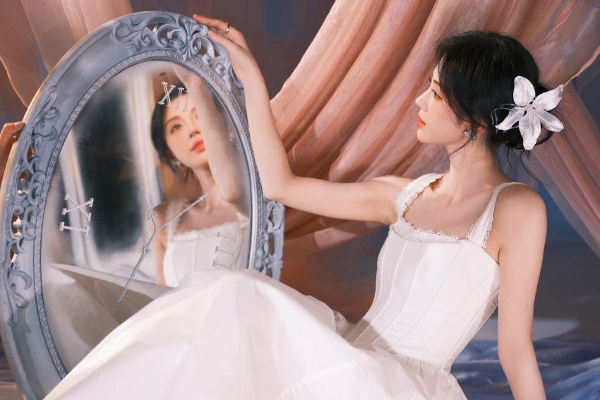 鞠婧祎 白色裙子 优雅 4K美女壁纸